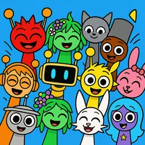 Play Adventures in the Sprunki World: Click and Merge - Free Math Game