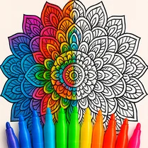 Play Anti-stress Coloring for Adults ASMR - Free Math Game