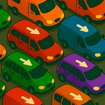 Play Clear the bus traffic jam