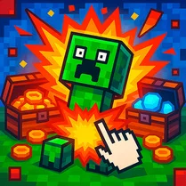 Play Collect all mobs Mine clicker - Free Math Game