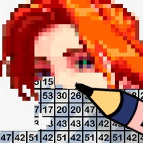 Play Color by number: Anime Girls - Jeu de mathématiques gratuit