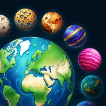 Play Connect Planets - Unite Worlds - Free Math Game