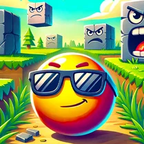 Play Cool Emoji Ball 4: Red and Blue - Free Math Game