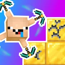 Play Craft a pickaxe and dig: Merge Noob - Free Math Game