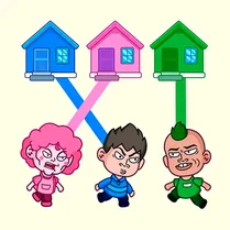 Play Draw path to home - Jeu de mathématiques gratuit