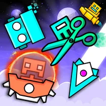Play Geometry Dash - CosmoDash! Sandbox! - Jeu de mathématiques gratuit