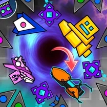 Play Geometry Dash - SUPER PORTAL GUNS! Sandbox! - Free Math Game