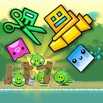 Play Geometry MOD in the world of Bad Piggies! - Free Math Game