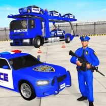 Play Grand Police Transport Truck - Free Math Game