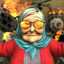 Play Granny with a machine-gun: Apocalypse - Free Math Game