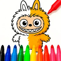 Play Labubu Coloring: Cute Monsters