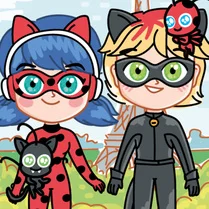 Play Ladybug and Cat Noir Dress up - Free Math Game
