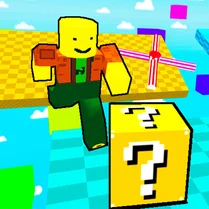 Play Lucky blocks obby for two players