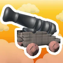 Play Naval battle. The confrontation of guns.