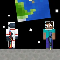 Play Noob and Pro Moon Survival - Free Math Game