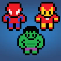 Play Pictures by Numbers: Superheroes