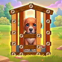 Play Puzzle! Wooden blocks, nuts and bolts!