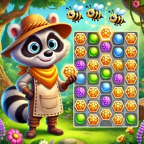 Play Raccoon apiary - Three in a row