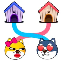 Play Save the Dog: Draw path to home - Jeu de mathématiques gratuit