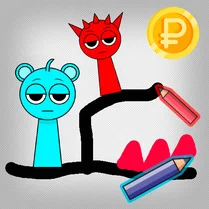 Play Sprunki - Draw a level with a friend! - Free Math Game