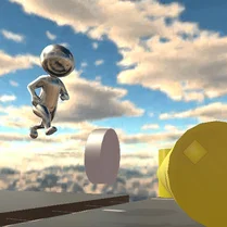 Play Steel Run: Clouds and Obstacles