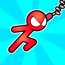 Play Stickman Spider Superhero with hook - Free Math Game