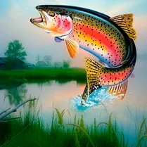 Play Summer Fishing in Village 2048!